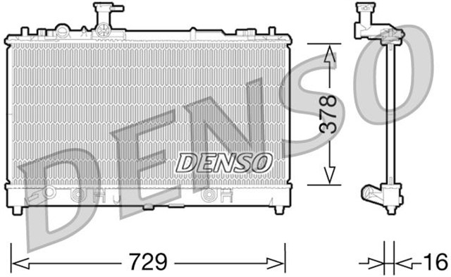 RADIATOR. ENGINE COOLING MAZDA 6 02 - 07