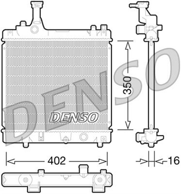 RADIATOR. ENGINE COOLING NISSAN PIXO 09 - 