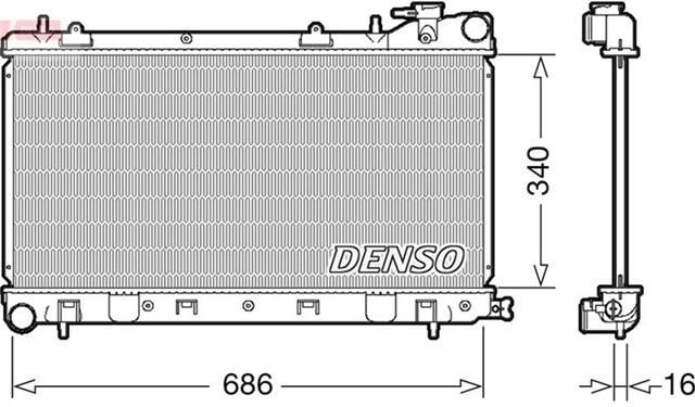 RADIATOR. ENGINE COOLING SUBARU FORESTER 97 - 02