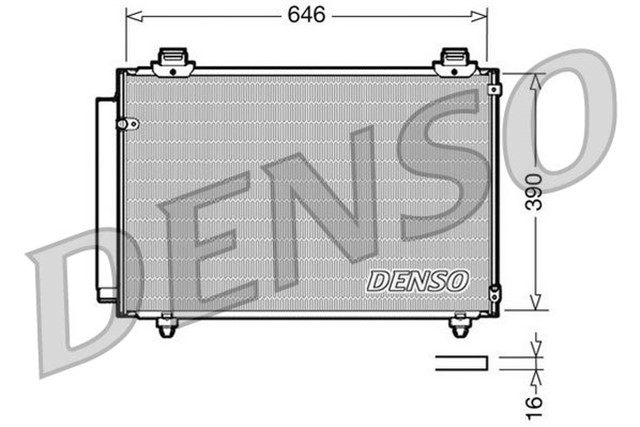 CONDENSER. AIR CONDITIONING TOYOTA AVENSIS 03 - 09