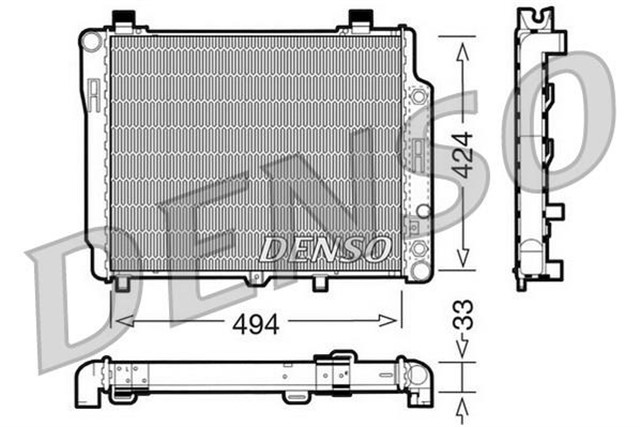 RADIATOR. ENGINE COOLING MERCEDES - BENZ C - CLASS 202 93 - 01