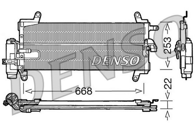 CONDENSER. AIR CONDITIONING FIAT PUNTO 93 - 00