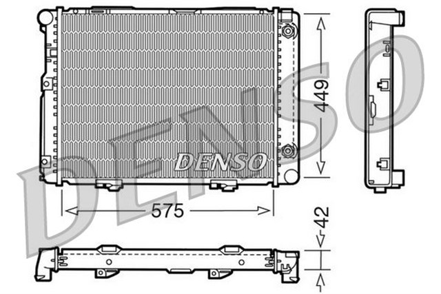 RADIATOR. ENGINE COOLING MERCEDES - BENZ 190 W201 82 - 93