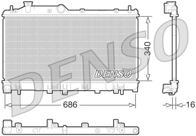 RADIATOR. ENGINE COOLING SUBARU LEGACY V 09 - 14