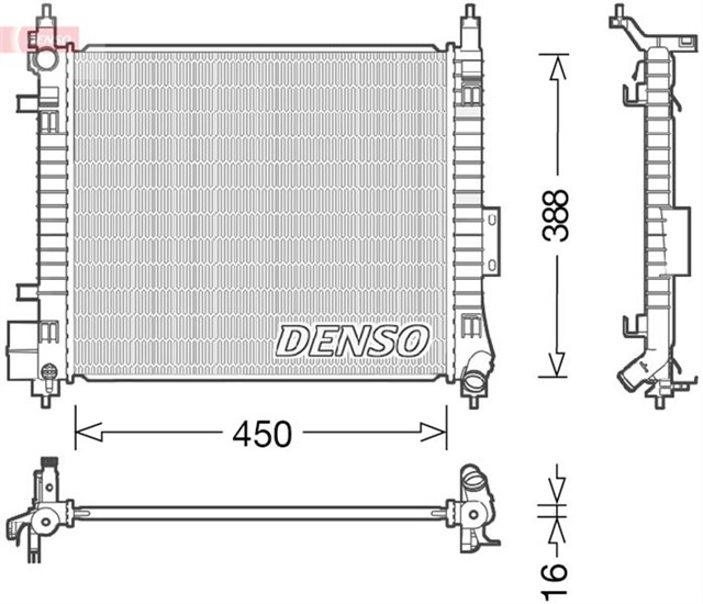 RADIATOR. ENGINE COOLING NISSAN NOTE E12 13 - 
