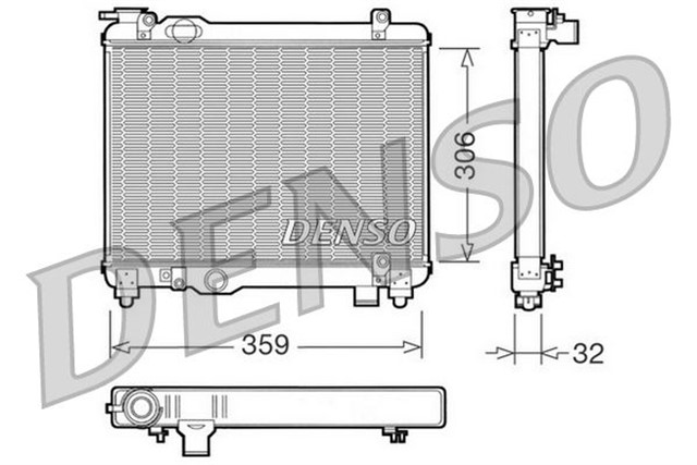 RADIATOR. ENGINE COOLING FIAT PANDA 80 - 04