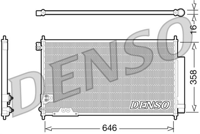 CONDENSER. AIR CONDITIONING HONDA ACCORD VII 03 - 08