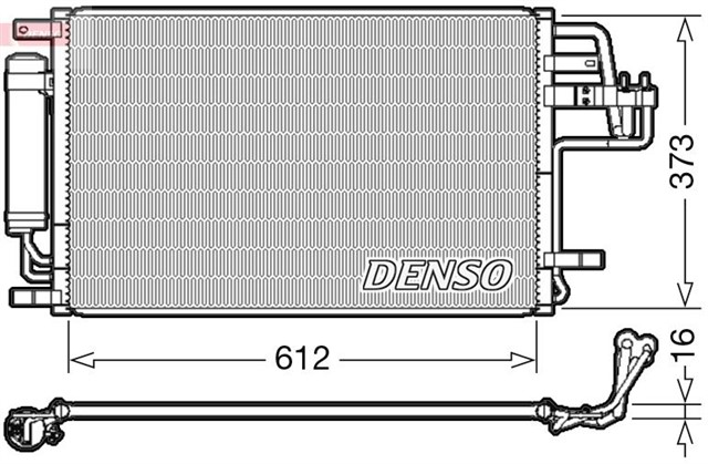 CONDENSER. AIR CONDITIONING HYUNDAI TUCSON 04 - 10