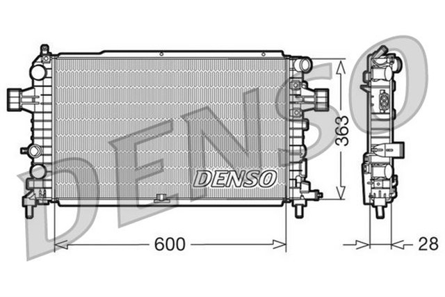 RADIATOR. ENGINE COOLING OPEL ASTRA H 04 - 14