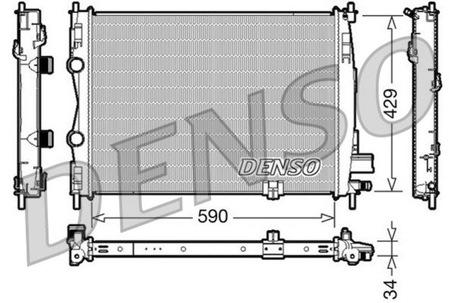 RADIATOR. ENGINE COOLING NISSAN QASHQAI I 2 07 - 13