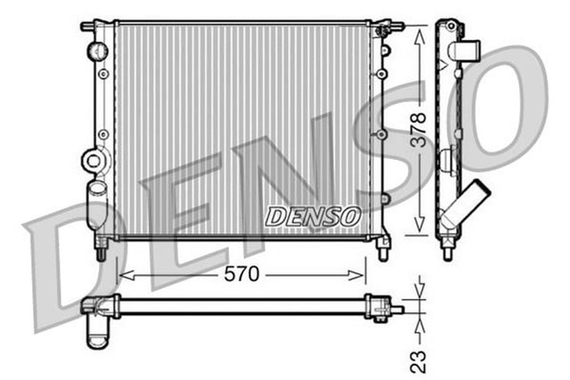 RADIATOR. ENGINE COOLING RENAULT 19 I 88 - 92
