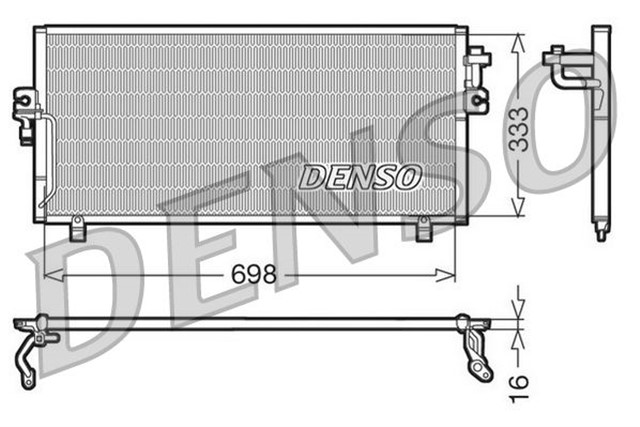 CONDENSER. AIR CONDITIONING NISSAN PRIMERA P10 90 - 98