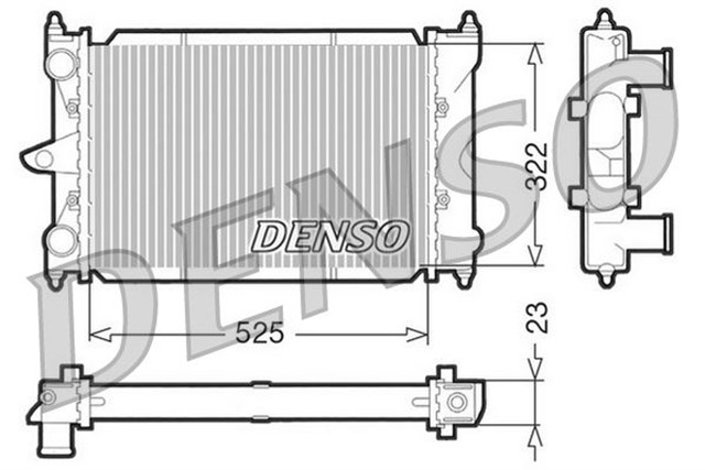 RADIATOR. ENGINE COOLING VW POLO 86C. 80 81 - 94