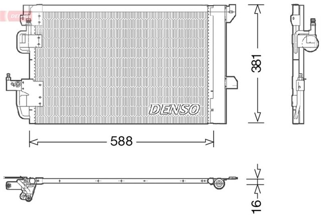 CONDENSER. AIR CONDITIONING OPEL ASTRA G 98 - 09