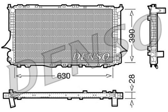 RADIATOR. ENGINE COOLING AUDI 100 4A. C4 90 - 94