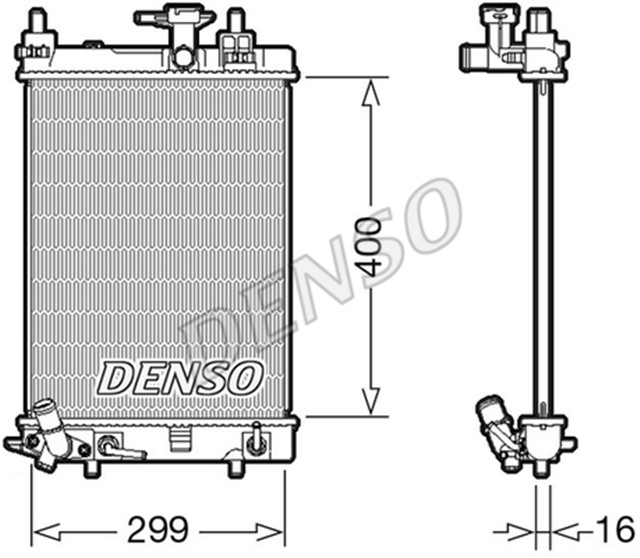 RADIATOR. ENGINE COOLING DAIHATSU CUORE VII 06 - 