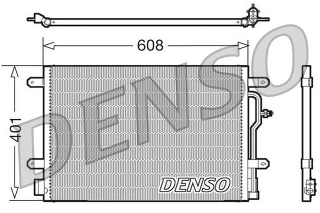 CONDENSER. AIR CONDITIONING AUDI A4 8E. B6 00 - 04