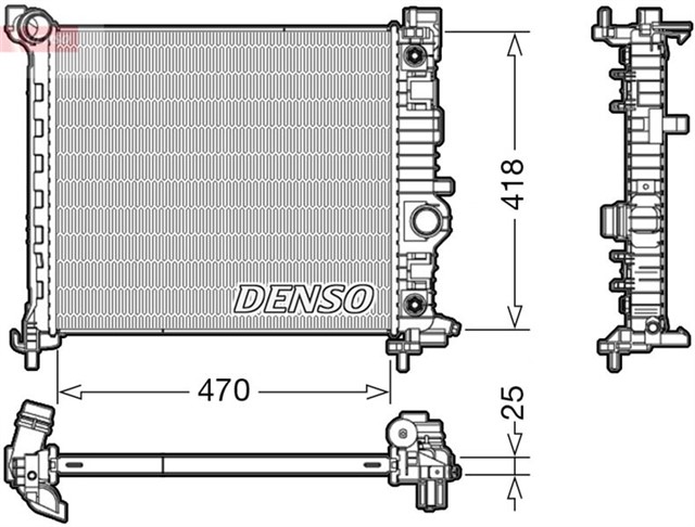 RADIATOR. ENGINE COOLING OPEL MERIVA B 10 - 17