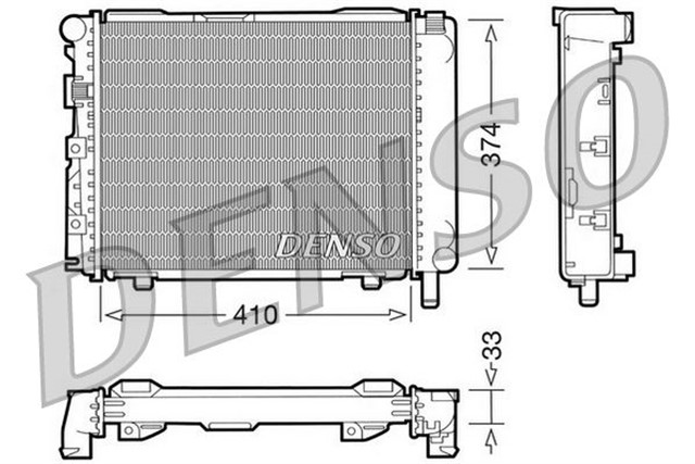 RADIATOR. ENGINE COOLING MERCEDES - BENZ 190 W201 82 - 93