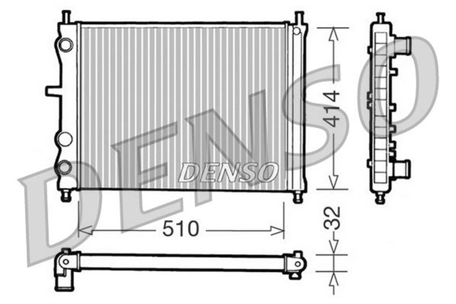 RADIATOR. ENGINE COOLING FIAT BRAVA 95 - 02