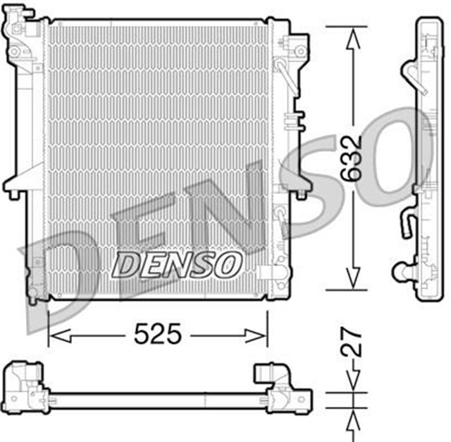 RADIATOR. ENGINE COOLING MITSUBISHI L 200 / TRITON 05 - 15