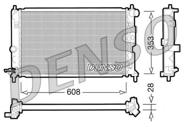 RADIATOR. ENGINE COOLING OPEL VECTRA B 95 - 03