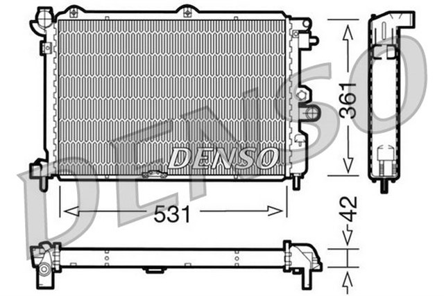 RADIATOR. ENGINE COOLING OPEL VECTRA A 88 - 95