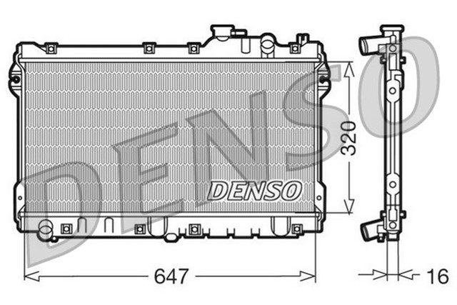 RADIATOR. ENGINE COOLING MAZDA MX - 5 I NA 90 - 98