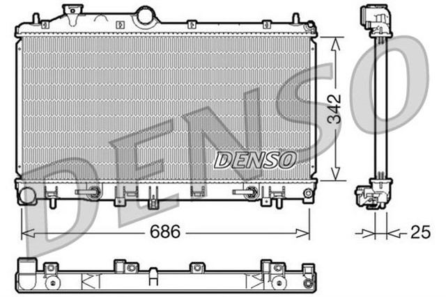 RADIATOR. ENGINE COOLING SUBARU FORESTER 08 - 