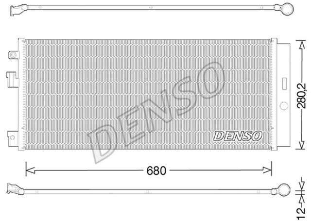 CONDENSER. AIR CONDITIONING OPEL ADAM 12 - 19