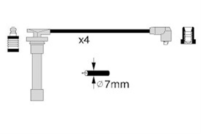BUJI KABLO TK HONDA CIVIC 1.4I 16V 96 - 99 DOHC V TEC 160PS