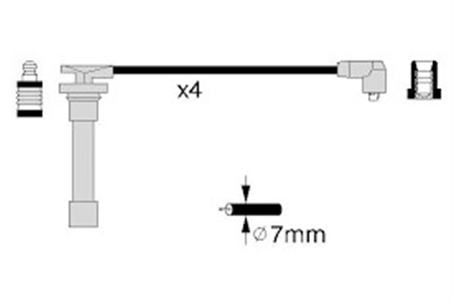 BUJI KABLO TK HONDA CIVIC 1.4 88 - 95 DOHC CARB.