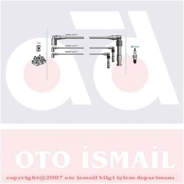 X BUJI KABLO TK VECTRA B V6 96 ECOTEC 1 - 3 - 5