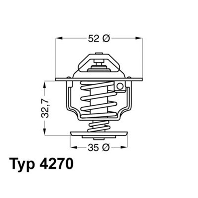 TERMOSTAT 60C FORD - OTOSAN TERMOSTAT - TRANSIT M12 - M15 51.9X34X35