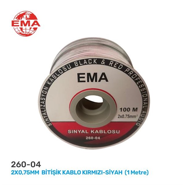 HOPORLOR KABLOSU 2X0.75 KIRMIZI - SIYAH