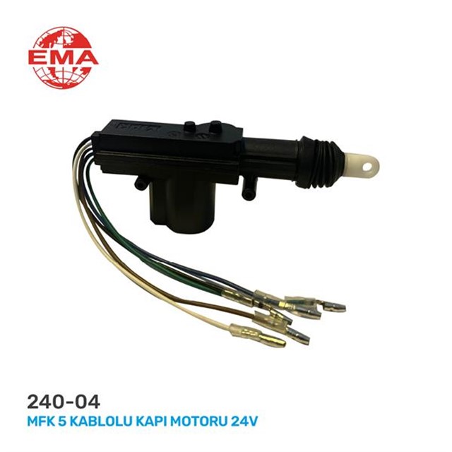 MERKEZI KILIT MOTORU 5 KABLO ARKA 24V UNIVERSAL