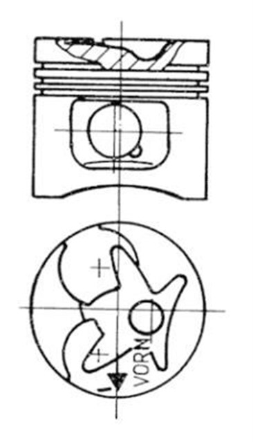 PISTON SEGMAN STD 87.00MM MERCEDES OM601 OM602 OM603 W201 W124 W202 W463