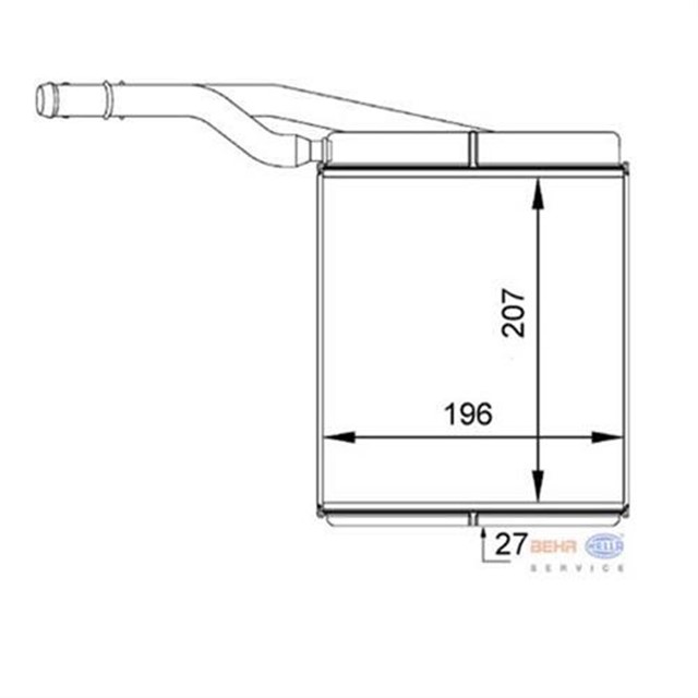 KALORIFER RADYATORU BRAZING FOCUS - TOURNEO CONNECT 1.6 16V - 1.8 16V - 1.8 TDI 2195X187X40