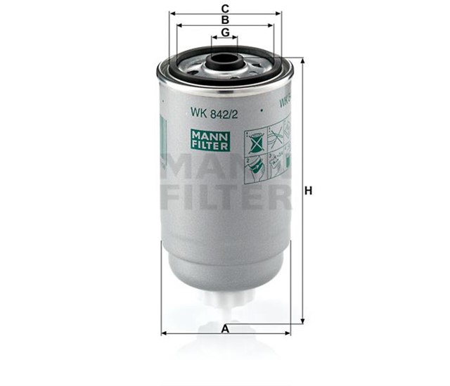 YAKIT FILTRESI DUCATO 1.9D - 1.9TD - 2.4D - 2.4TD - 2.5D 82 - 02 - PUNTO 1.7D - 1.7TD 94 - 00 - TRANSIT 2.4D