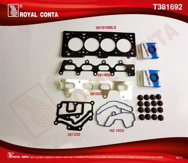 UST TAKIM CONTA REINZ KECELI SUB.LASTIKLI CLIO - MGN - SCENIC - LGN 1.4 - 1.6 16V K4J - K4M