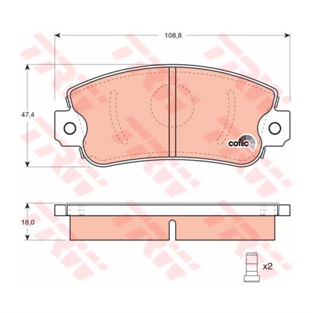 ON BALATA PANDA 650 96 - 95 - UNO 60 85 - 89 - UNO 70 85 - 89 - IBIZA 1.2 - 1.5 - 1.7 85 - 93