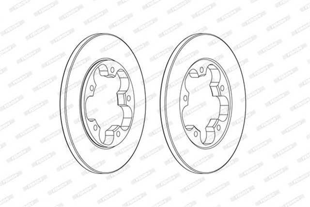 ARKA FREN DISKI TRANSIT V363 14 TEK TEKER A.CEKER DUZ 308MM 5 BIJON