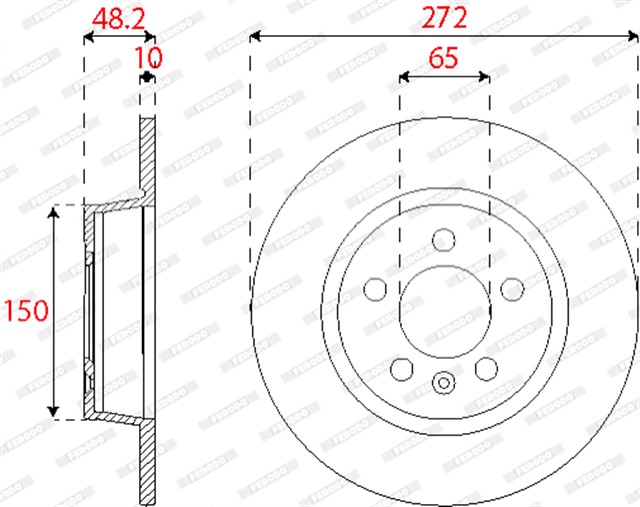 FREN DISKI ARKA [ADET] GOLF6 - GOLF7 - JETTA - CADDY - A3 - LEON 04 - 