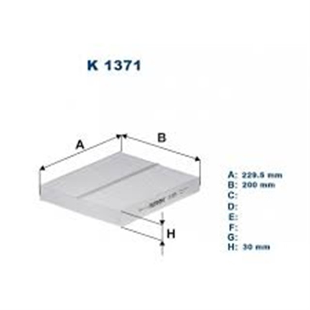 POLEN FILTRESI CHRYSLER GRAND VOYAGER IV - INFINITI Q50 - LANCIA VOYAGE - NISSAN PATROL Y62