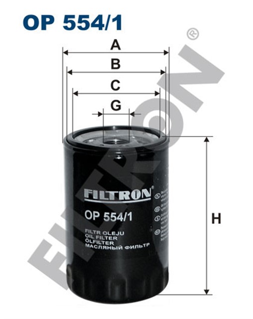 YAG FILTRESI PEUGEOT J5 - SERIE 2.5 D 73HP 09/81 - 03/94