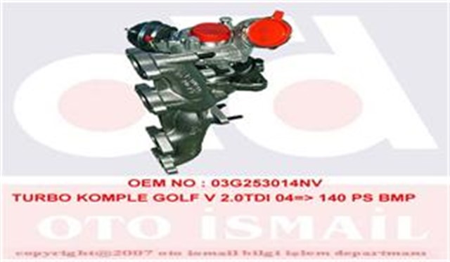 7652615008S TURBO KOMPLE GOLF V 2.0TDI 04 140 PS BMP