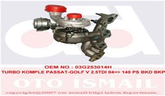 TURBO KOMPLE 7249305012S PASSAT - GOLF V - A3 2.0 TDI 04 140 PS BKD BKP 7249305010S