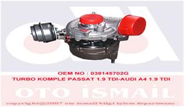 7178585010S TURBO KOMPLE PASSAT - SUPER B - A4 - A6 1.9TDI - 2.0TDI 01 - 05 130PS - 136PS - 140PS AVF - AWX - BLB BNA