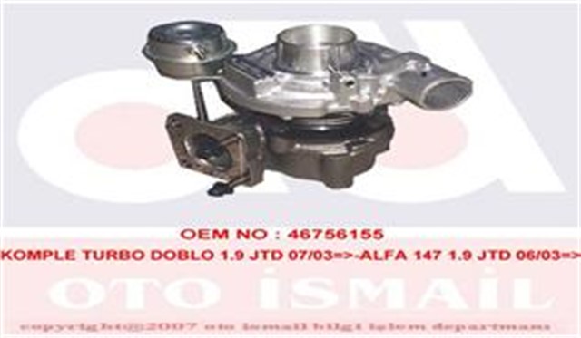 TURBO KOMPLE FIAT DOBLO 01 1.9 JTD ALFA 147 03 1.9 JTD