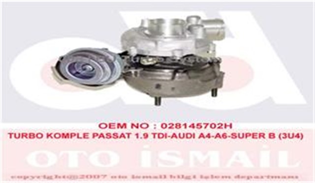 TURBO KOMPLE PASSAT 1.9 TDI - AUDI A4 - A6 - SUPER B 3U4 X